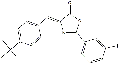 4-(4-tert-butylbenzylidene)-2-(3-iodophenyl)-1,3-oxazol-5(4H)-one 结构式