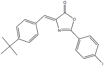 4-(4-tert-butylbenzylidene)-2-(4-iodophenyl)-1,3-oxazol-5(4H)-one 结构式