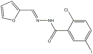 2-chloro-N'-(2-furylmethylene)-5-iodobenzohydrazide 结构式