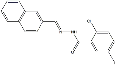 2-chloro-5-iodo-N'-(2-naphthylmethylene)benzohydrazide 结构式
