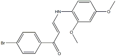 1-(4-bromophenyl)-3-(2,4-dimethoxyanilino)-2-propen-1-one 结构式