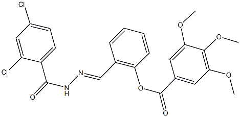 2-[2-(2,4-dichlorobenzoyl)carbohydrazonoyl]phenyl 3,4,5-trimethoxybenzoate 结构式