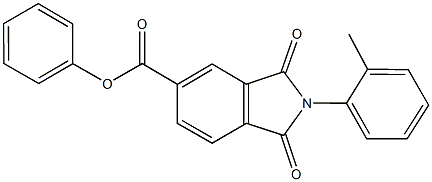 phenyl 2-(2-methylphenyl)-1,3-dioxo-5-isoindolinecarboxylate 结构式