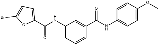 5-bromo-N-{3-[(4-methoxyanilino)carbonyl]phenyl}-2-furamide 结构式