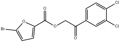 2-(3,4-dichlorophenyl)-2-oxoethyl 5-bromo-2-furoate 结构式