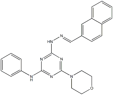 2-naphthaldehyde [4-anilino-6-(4-morpholinyl)-1,3,5-triazin-2-yl]hydrazone 结构式