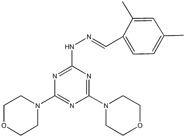 2,4-dimethylbenzaldehyde [4,6-di(4-morpholinyl)-1,3,5-triazin-2-yl]hydrazone 结构式