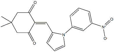 2-[(1-{3-nitrophenyl}-1H-pyrrol-2-yl)methylene]-5,5-dimethyl-1,3-cyclohexanedione 结构式