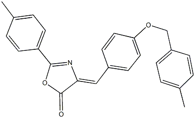 4-{4-[(4-methylbenzyl)oxy]benzylidene}-2-(4-methylphenyl)-1,3-oxazol-5(4H)-one 结构式