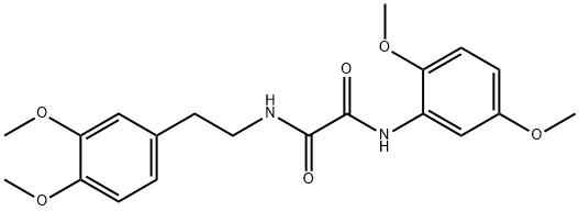 N~1~-(2,5-dimethoxyphenyl)-N~2~-[2-(3,4-dimethoxyphenyl)ethyl]ethanediamide 结构式
