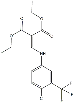 diethyl 2-{[4-chloro-3-(trifluoromethyl)anilino]methylene}malonate 结构式
