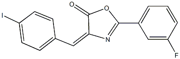 2-(3-fluorophenyl)-4-(4-iodobenzylidene)-1,3-oxazol-5(4H)-one 结构式