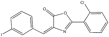 2-(2-chlorophenyl)-4-(3-iodobenzylidene)-1,3-oxazol-5(4H)-one 结构式