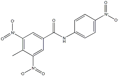 3,5-bisnitro-N-{4-nitrophenyl}-4-methylbenzamide 结构式