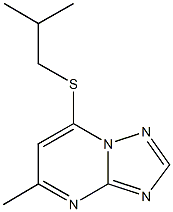 isobutyl 5-methyl[1,2,4]triazolo[1,5-a]pyrimidin-7-yl sulfide 结构式