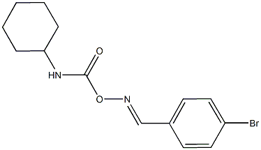1-bromo-4-[({[(cyclohexylamino)carbonyl]oxy}imino)methyl]benzene 结构式