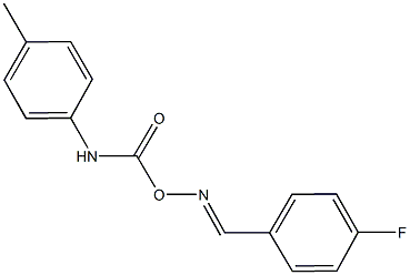 1-[({[(4-fluorobenzylidene)amino]oxy}carbonyl)amino]-4-methylbenzene 结构式