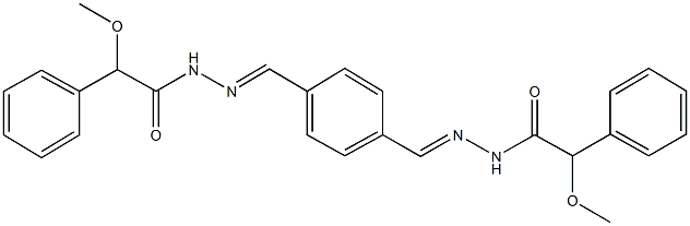 2-methoxy-N'-(4-{2-[methoxy(phenyl)acetyl]carbohydrazonoyl}benzylidene)-2-phenylacetohydrazide 结构式