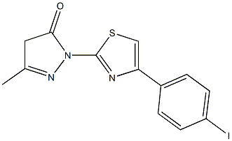 2-[4-(4-iodophenyl)-1,3-thiazol-2-yl]-5-methyl-2,4-dihydro-3H-pyrazol-3-one 结构式