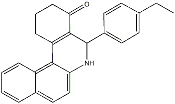 5-(4-ethylphenyl)-2,3,5,6-tetrahydrobenzo[a]phenanthridin-4(1H)-one 结构式