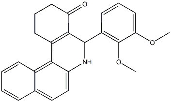 5-(2,3-dimethoxyphenyl)-2,3,5,6-tetrahydrobenzo[a]phenanthridin-4(1H)-one 结构式