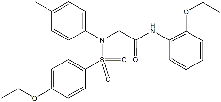 N-(2-ethoxyphenyl)-2-{[(4-ethoxyphenyl)sulfonyl]-4-methylanilino}acetamide 结构式