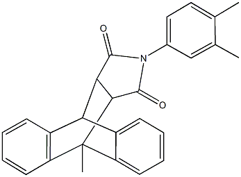 17-(3,4-dimethylphenyl)-1-methyl-17-azapentacyclo[6.6.5.0~2,7~.0~9,14~.0~15,19~]nonadeca-2,4,6,9,11,13-hexaene-16,18-dione 结构式
