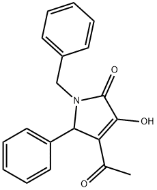 4-acetyl-1-benzyl-3-hydroxy-5-phenyl-1,5-dihydro-2H-pyrrol-2-one 结构式