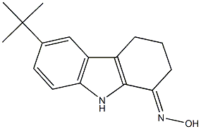 6-tert-butyl-2,3,4,9-tetrahydro-1H-carbazol-1-one oxime 结构式