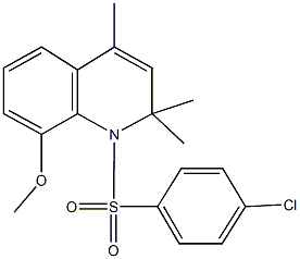 1-[(4-chlorophenyl)sulfonyl]-2,2,4-trimethyl-1,2-dihydro-8-quinolinyl methyl ether 结构式