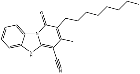 3-methyl-2-octyl-1-oxo-1,5-dihydropyrido[1,2-a]benzimidazole-4-carbonitrile 结构式