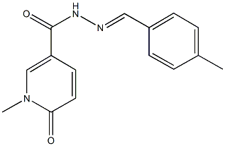 1-methyl-N'-(4-methylbenzylidene)-6-oxo-1,6-dihydro-3-pyridinecarbohydrazide 结构式