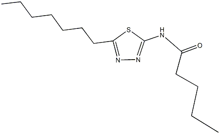 N-(5-heptyl-1,3,4-thiadiazol-2-yl)pentanamide 结构式