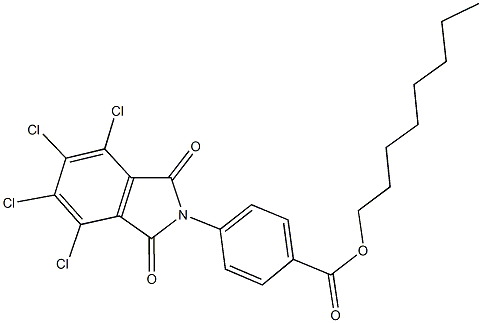 octyl 4-(4,5,6,7-tetrachloro-1,3-dioxo-1,3-dihydro-2H-isoindol-2-yl)benzoate 结构式