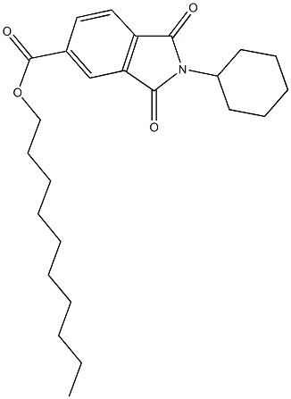 decyl 2-cyclohexyl-1,3-dioxo-5-isoindolinecarboxylate 结构式