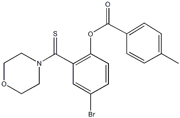4-bromo-2-(4-morpholinylcarbothioyl)phenyl 4-methylbenzoate 结构式