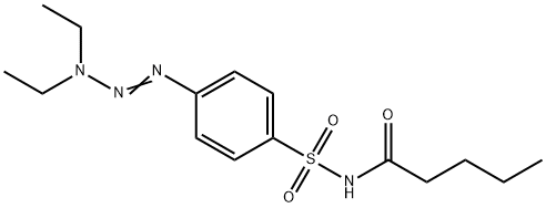 4-(3,3-diethyl-1-triazenyl)-N-pentanoylbenzenesulfonamide 结构式