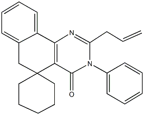 2-allyl-3-phenyl-5,6-dihydrospiro(benzo[h]quinazoline-5,1'-cyclohexane)-4(3H)-one 结构式