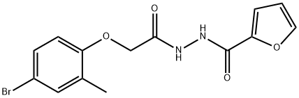 N'-[2-(4-bromo-2-methylphenoxy)acetyl]-2-furohydrazide 结构式