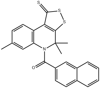 4,4,7-trimethyl-5-(2-naphthoyl)-4,5-dihydro-1H-[1,2]dithiolo[3,4-c]quinoline-1-thione 结构式