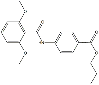 propyl 4-[(2,6-dimethoxybenzoyl)amino]benzoate 结构式