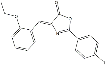 4-(2-ethoxybenzylidene)-2-(4-iodophenyl)-1,3-oxazol-5(4H)-one 结构式