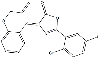 4-[2-(allyloxy)benzylidene]-2-(2-chloro-5-iodophenyl)-1,3-oxazol-5(4H)-one 结构式