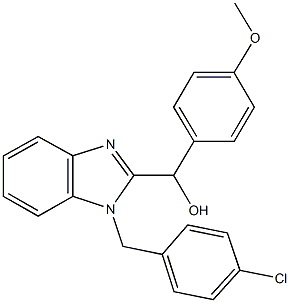 [1-(4-chlorobenzyl)-1H-benzimidazol-2-yl](4-methoxyphenyl)methanol 结构式