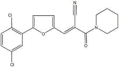 3-[5-(2,5-dichlorophenyl)-2-furyl]-2-(1-piperidinylcarbonyl)acrylonitrile 结构式