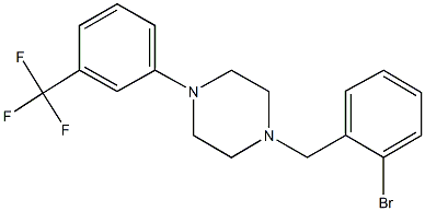1-(2-bromobenzyl)-4-[3-(trifluoromethyl)phenyl]piperazine 结构式