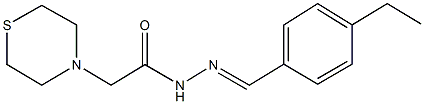 N'-(4-ethylbenzylidene)-2-(4-thiomorpholinyl)acetohydrazide 结构式