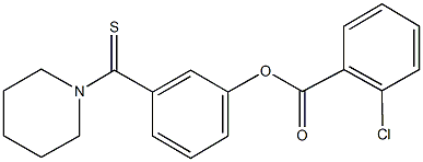 3-(1-piperidinylcarbothioyl)phenyl 2-chlorobenzoate 结构式