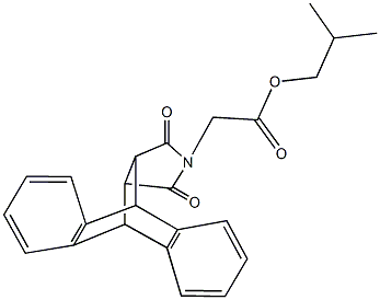 isobutyl (16,18-dioxo-17-azapentacyclo[6.6.5.0~2,7~.0~9,14~.0~15,19~]nonadeca-2,4,6,9,11,13-hexaen-17-yl)acetate 结构式