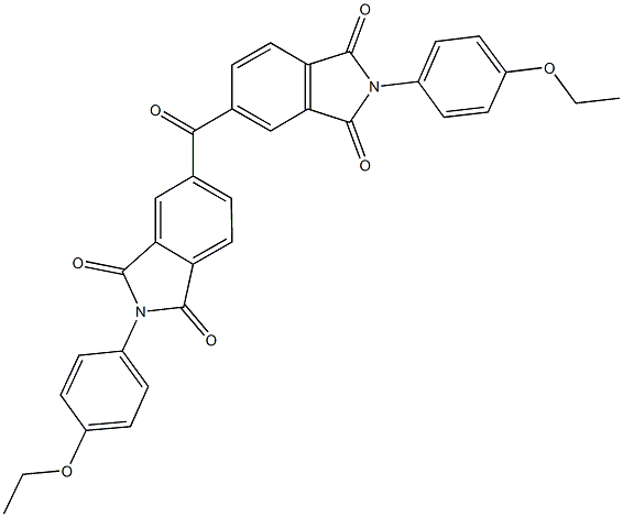 2-(4-ethoxyphenyl)-5-{[2-(4-ethoxyphenyl)-1,3-dioxo-2,3-dihydro-1H-isoindol-5-yl]carbonyl}-1H-isoindole-1,3(2H)-dione 结构式